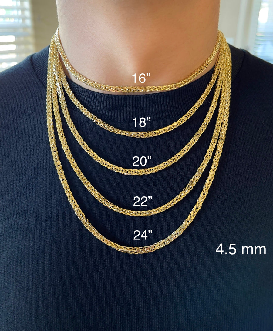 14k Real Solid Yellow Gold Curb Miami Cuban Link Chain 16-30